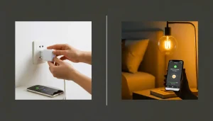 connect smart plug,smart bulb WiFi,plug and bulb setup,smart lighting connection,device pairing example