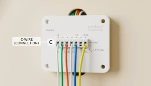 Ecobee thermostat C-wire power connection