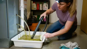 Cleaning AC condensate drain