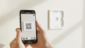 Ecobee thermostat sensors using QR code