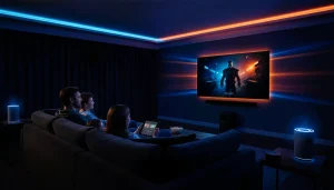 smart entertainment, home theater, multi-room audio, connected lifestyle, smart TV