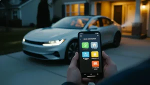 smart car integration, connected home, smart driveway, home automation system