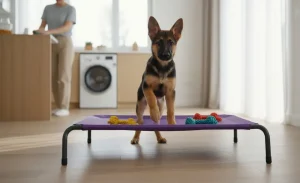 Purple Dog Bed – Soft, Durable, and Easy to Clean