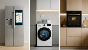 Connected smart appliances, refrigerator, washer