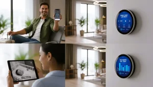 Smart thermostat, thermostat, smart home hubs,