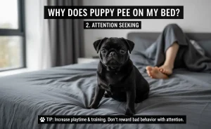 Why Does Puppy Pee on My Bed-Attention seeking