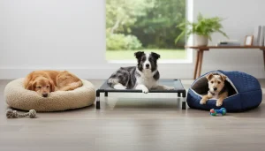 Comparison of different chew-proof dog bed types shown side by side.