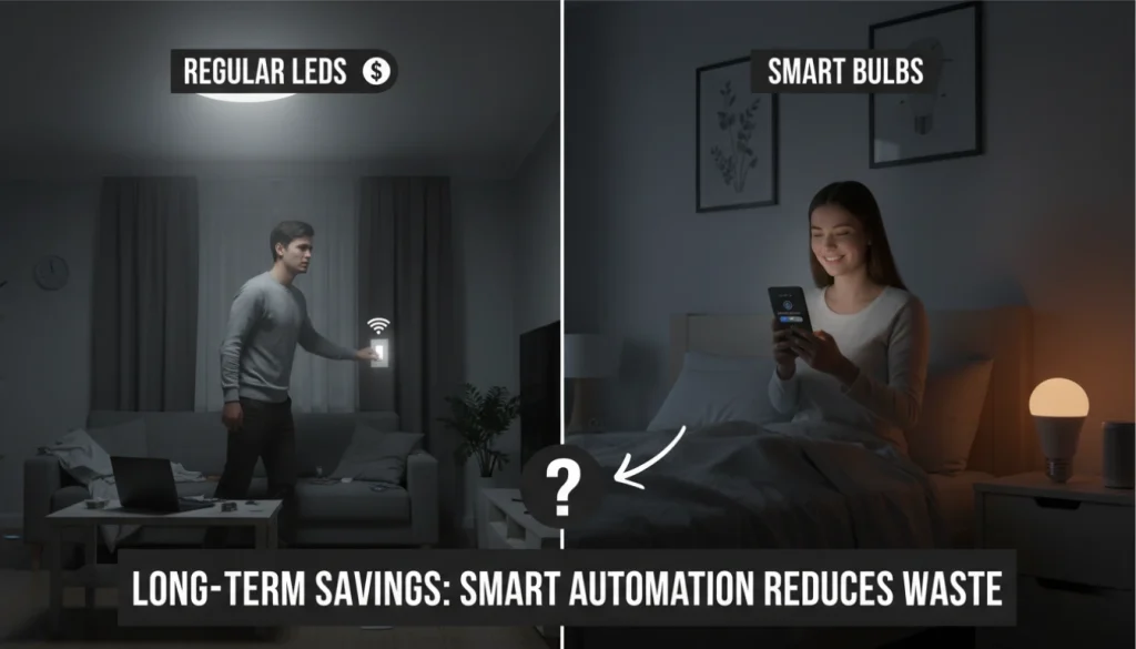 smart lights vs. regular LED bulbs