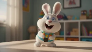 Talking Snowball toy placed on a table.