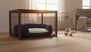 Waterproof and washable dog crate bed designed for easy cleaning and comfort