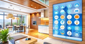 Smart Home Security app showing live status of locks, lights, and cameras on a smartphone