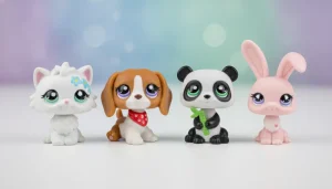 Classic LPS miniature pets including cat, dog, and bunny
