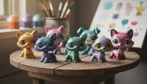 Custom-painted miniature pets with artistic designs