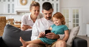 Smart Home Security system protecting a modern home