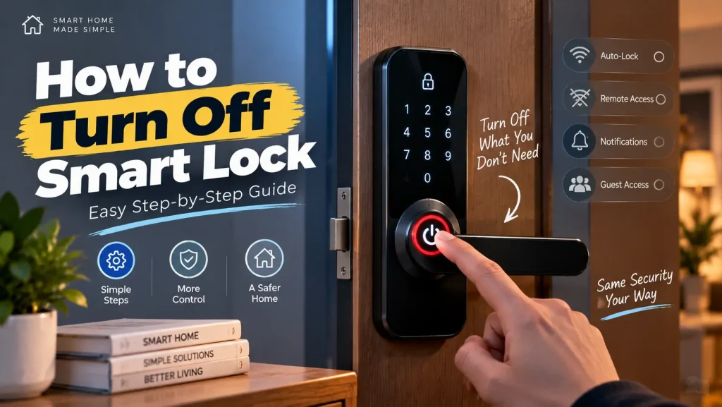 how to turn off smart lock using the lock controls and smart home settings