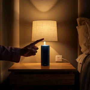 Smart Plug Alexa Setup with Amazon Alexa controlling a smart plug in a modern living room