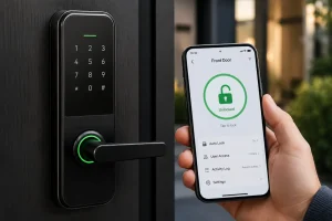 Smart door lock with secure keyless home access