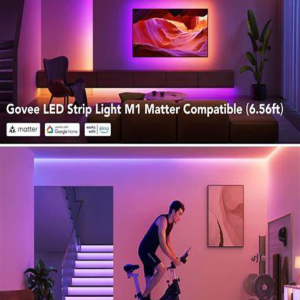 Govee M1 smart LED strip light installed in bedroom
