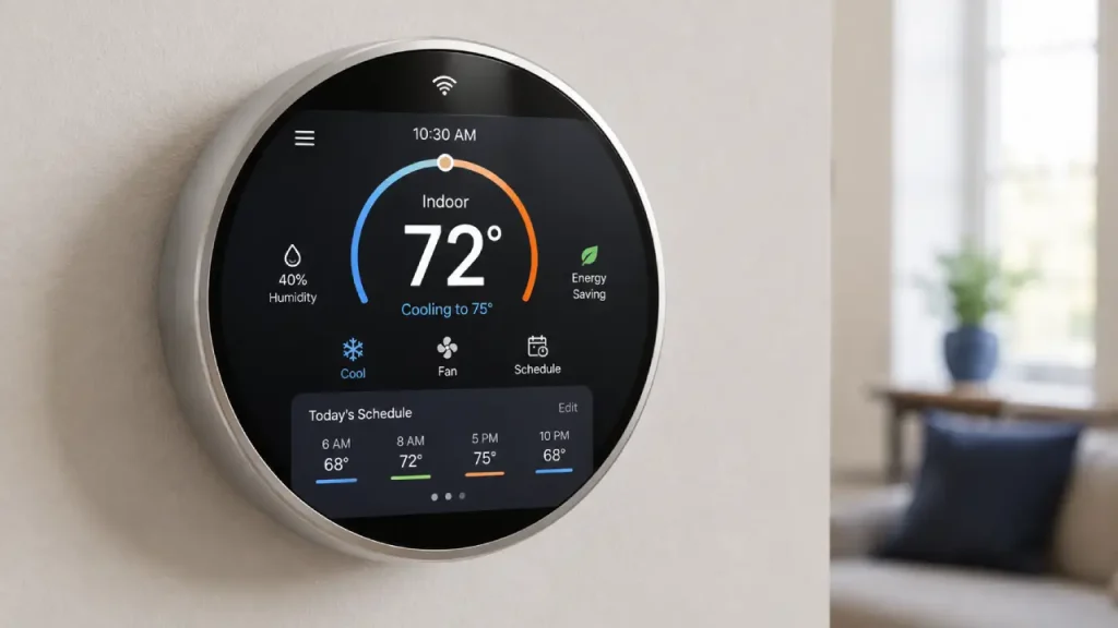 Key features of a programmable smart thermostat