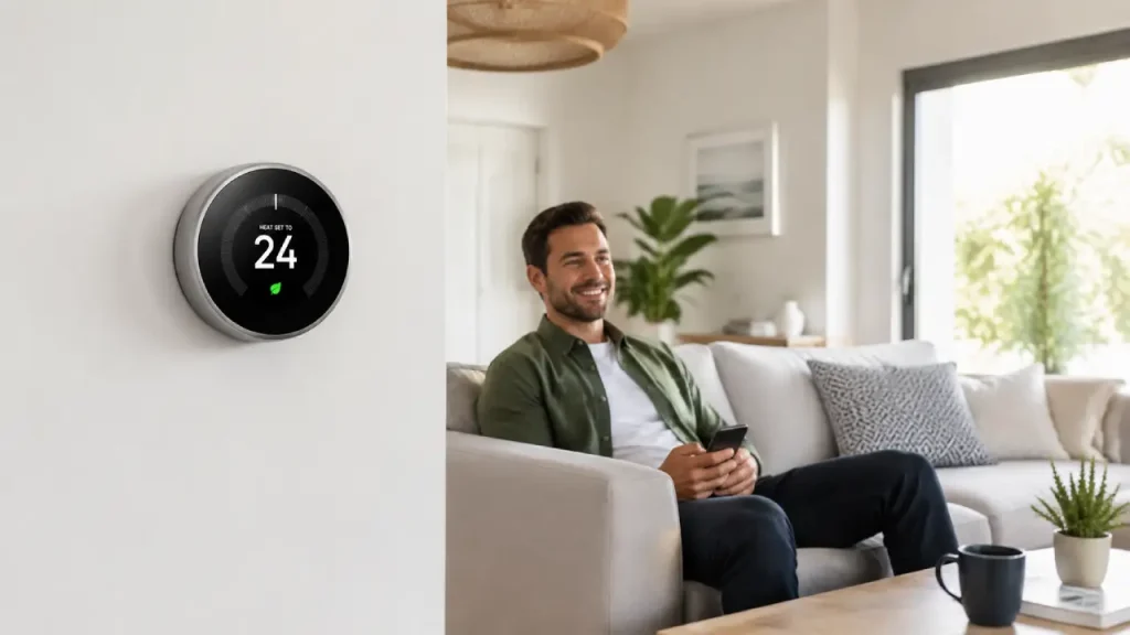 smart thermostat for beginners in a modern home