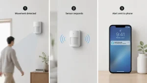 Modern smart motion sensor for home security