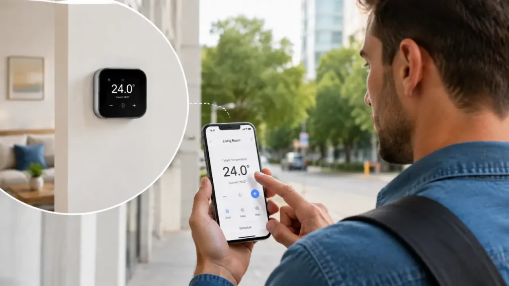Smart thermostat for energy saving